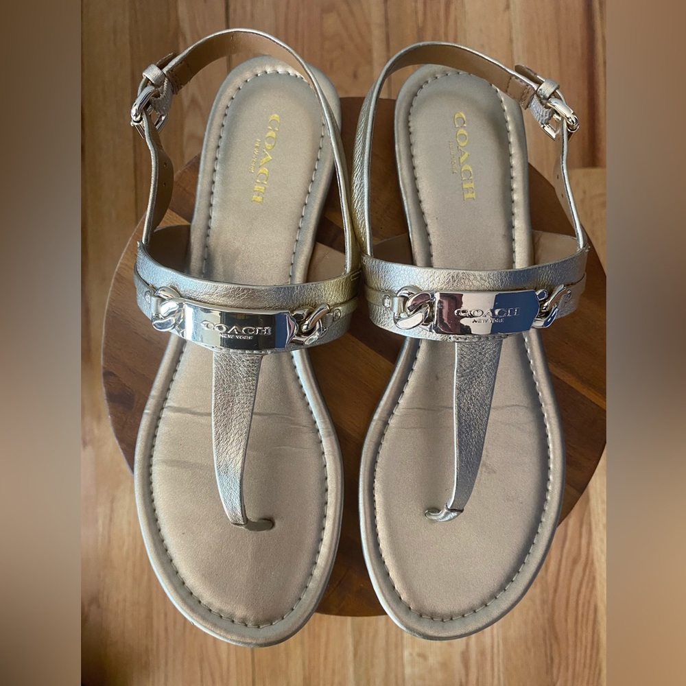 Coach Caterine Gold Metallic Sandals